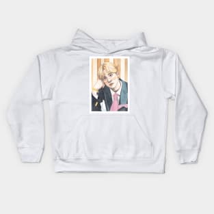 Jung Yunho ATEEZ Watercolour Painting Kids Hoodie